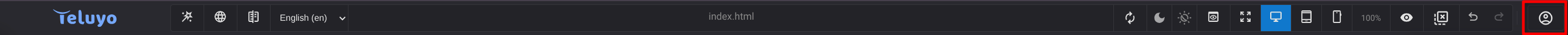 Account menu screenshot placeholder