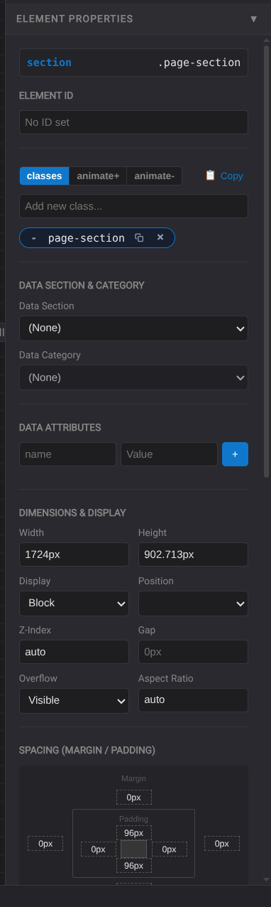 Element properties screenshot placeholder