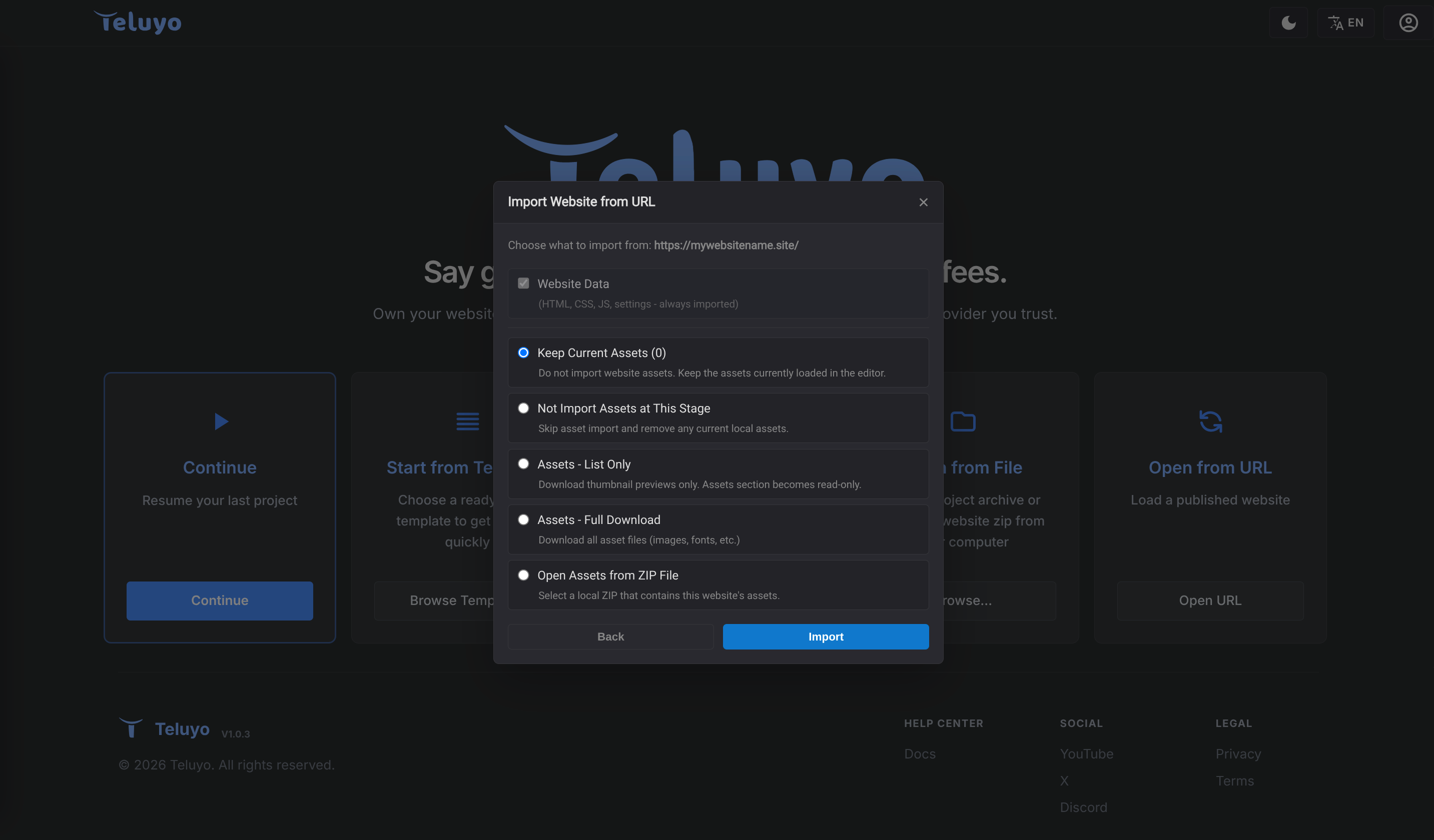 Import from URL screenshot placeholder