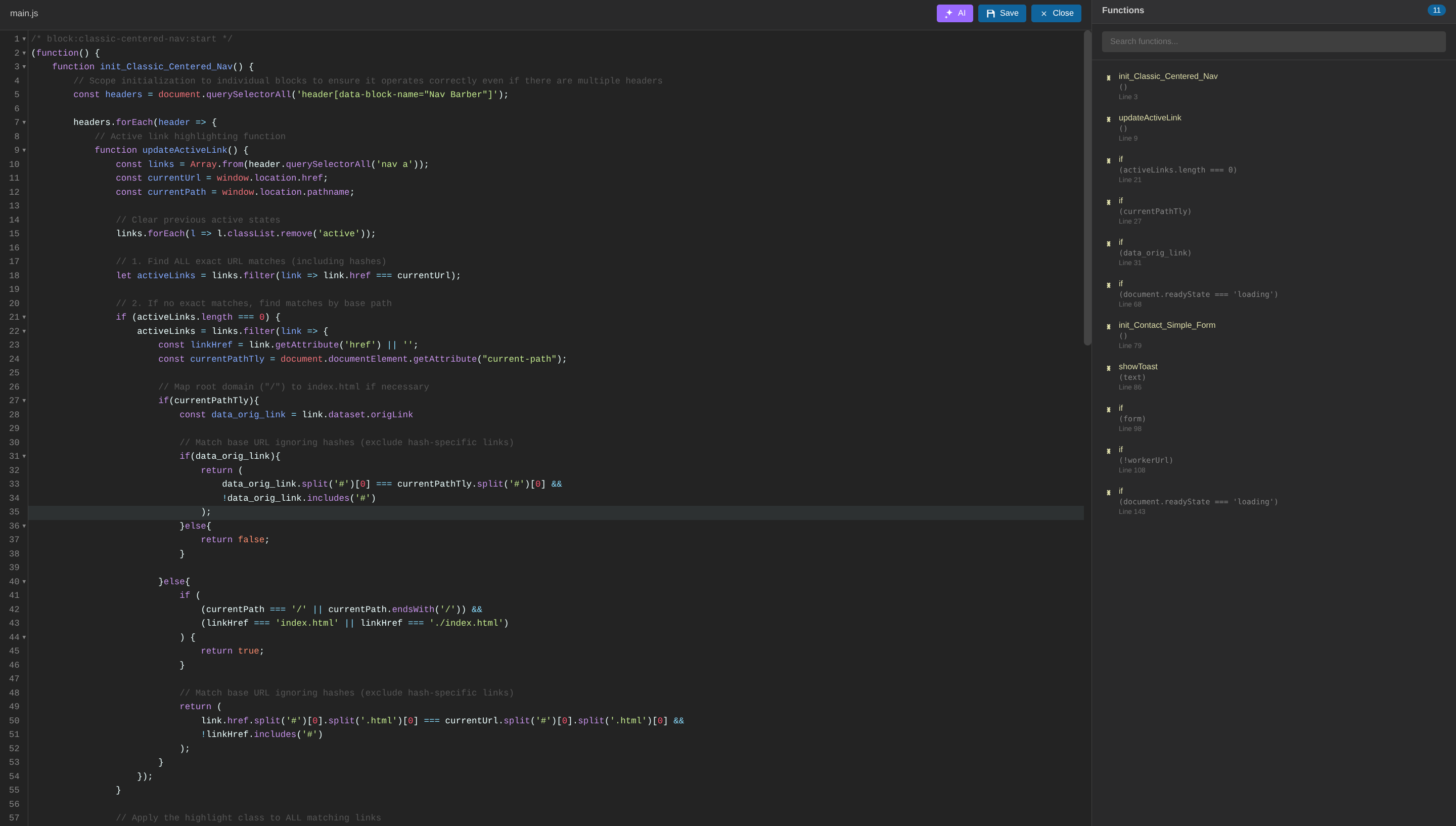 CSS and JS editors screenshot placeholder