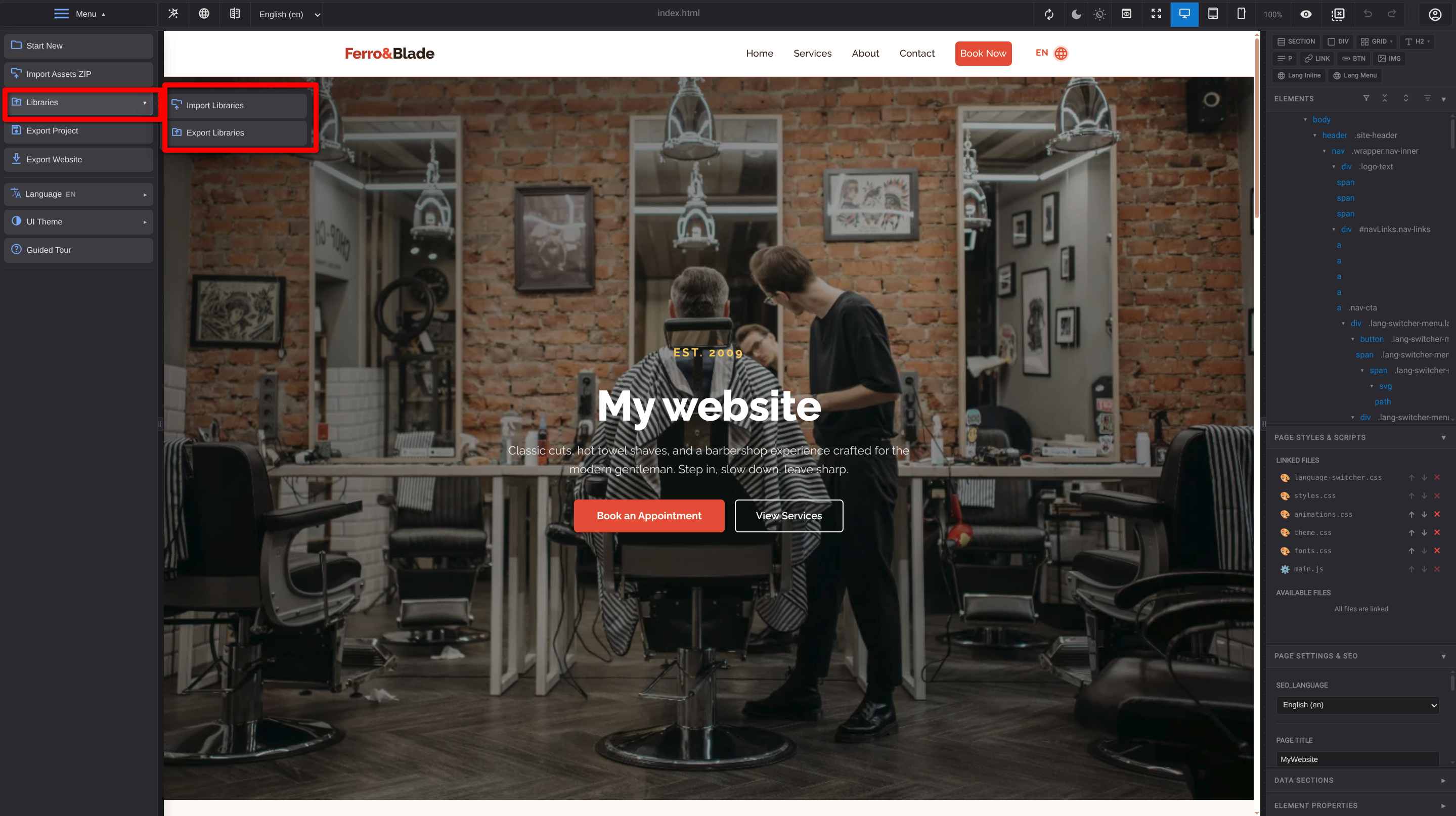 Libraries screenshot placeholder