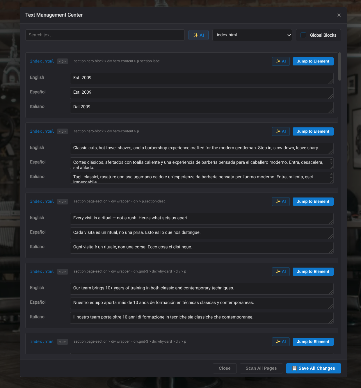 Text Management Center screenshot placeholder