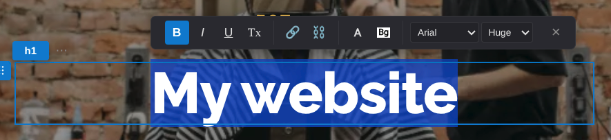 Text toolbar screenshot placeholder